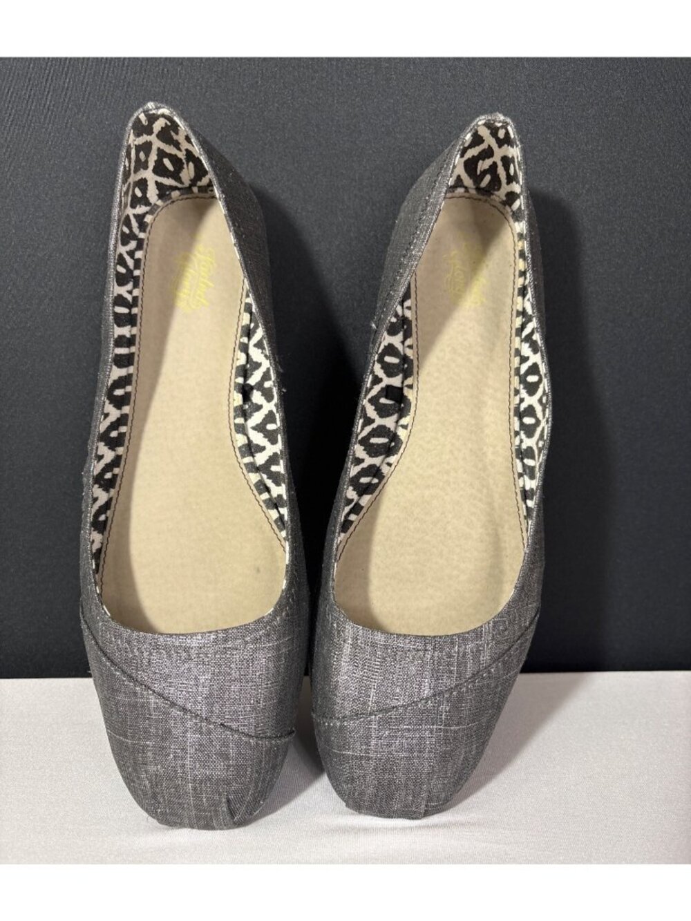 Faded Glory Women's Flats Shimmery Ballet Size 9 Slip-On Shoes Leopard Print - Picture 4 of 9